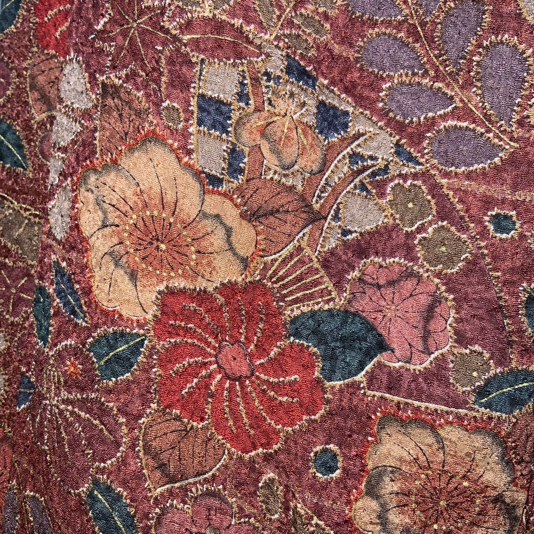 【小紋】　辻ヶ花　袷（正絹）肩着丈約160㎝　裄約65.5㎝