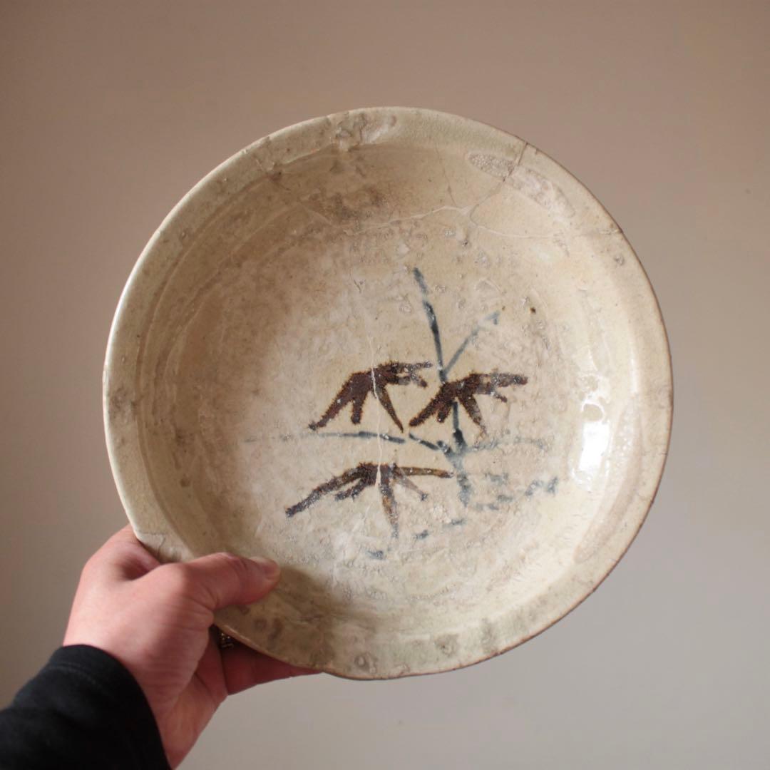 呉須鉄絵 石皿 瀬戸 古美術 古道具 アンティーク