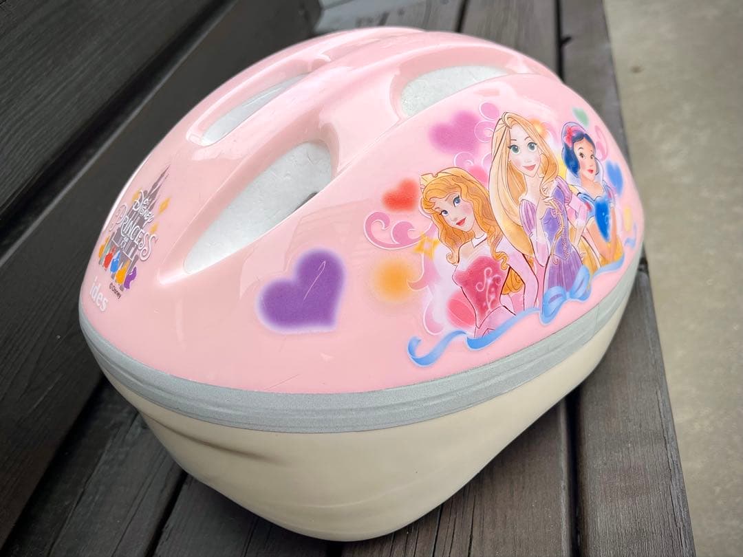 18インチ幼児用自転車 ピンク ディズニープリンセス　 ヘルメット付きセット