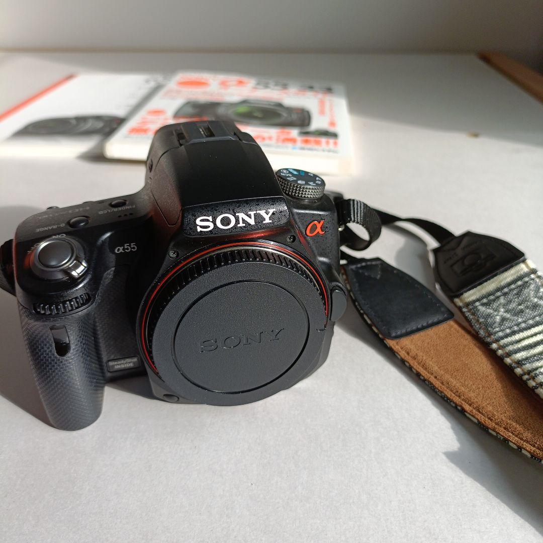 【完動品】SONY α55 デジタル一眼レフカメラ 本体 3本レンズ付き
