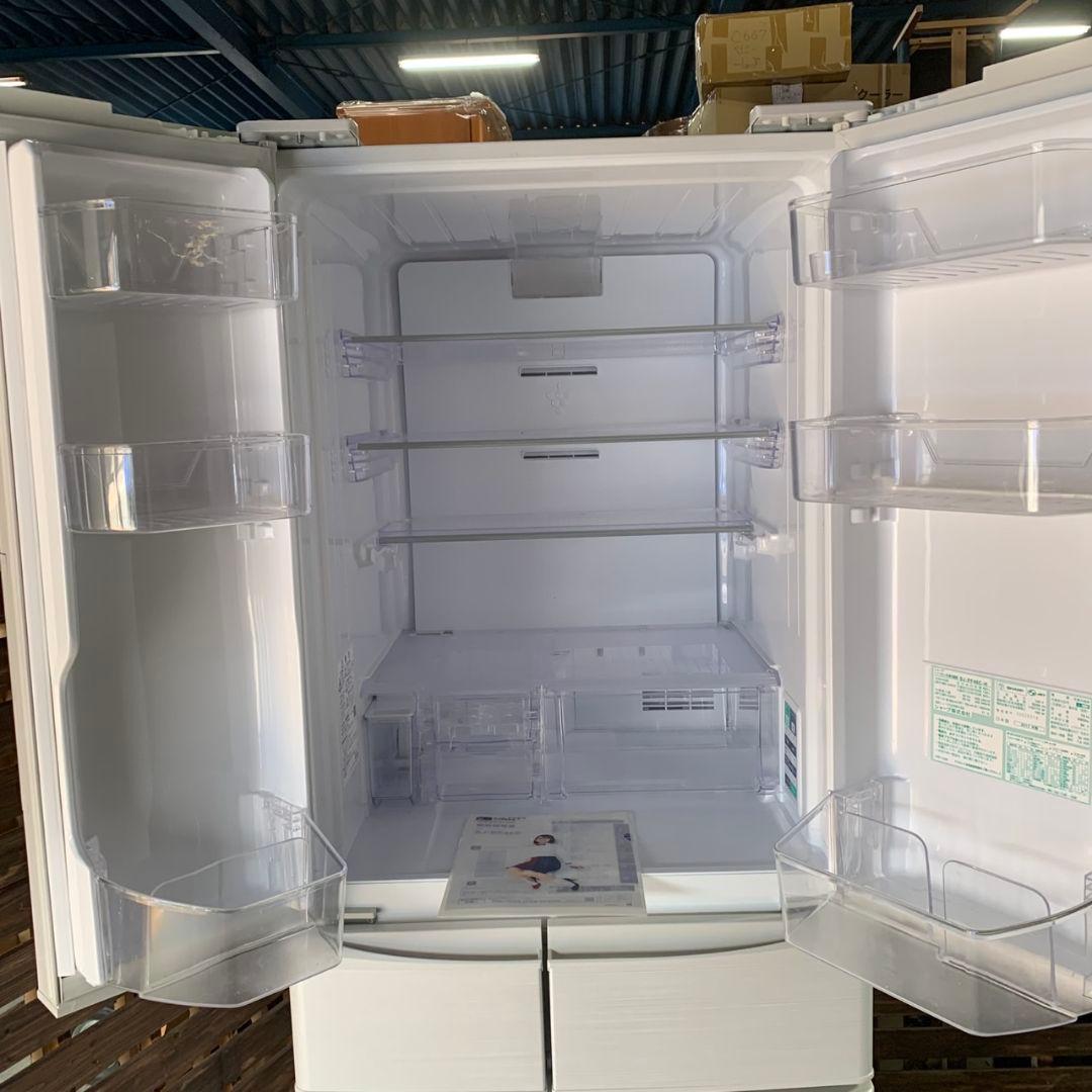 H073\" SHARP 6ドア冷凍冷蔵庫 SJ-PF46C-H 2017年製