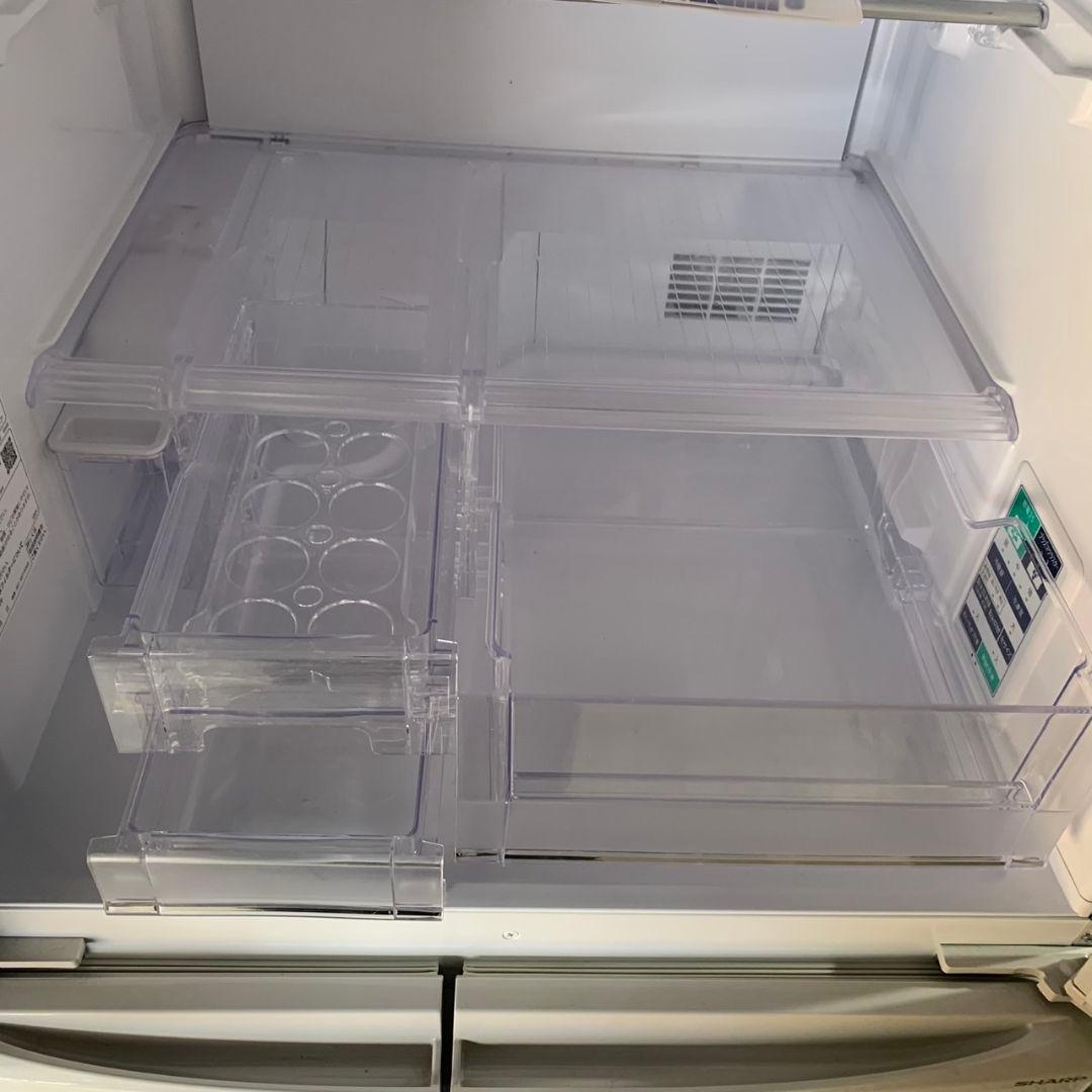 H073\" SHARP 6ドア冷凍冷蔵庫 SJ-PF46C-H 2017年製