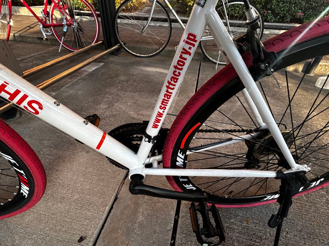 GRAPHIS ロードバイク ホワイト/レッド