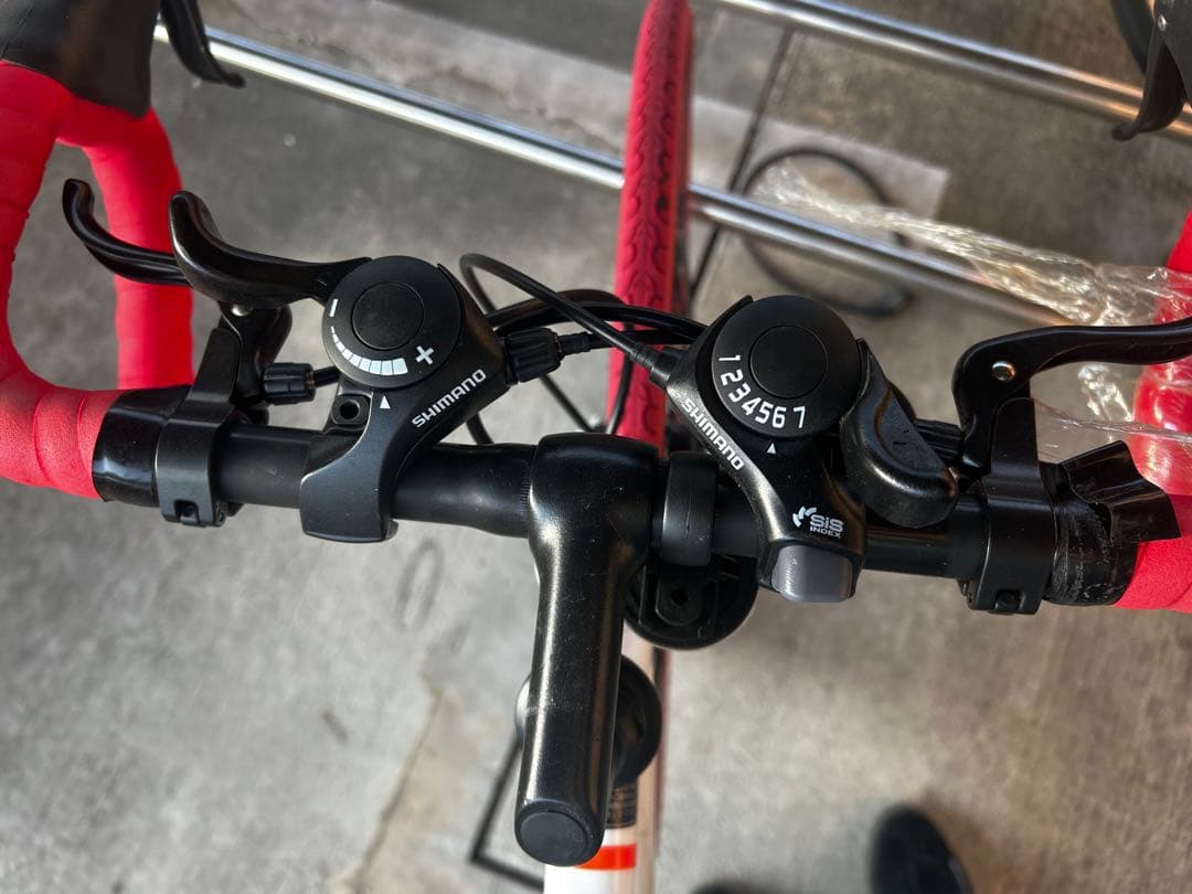 GRAPHIS ロードバイク ホワイト/レッド