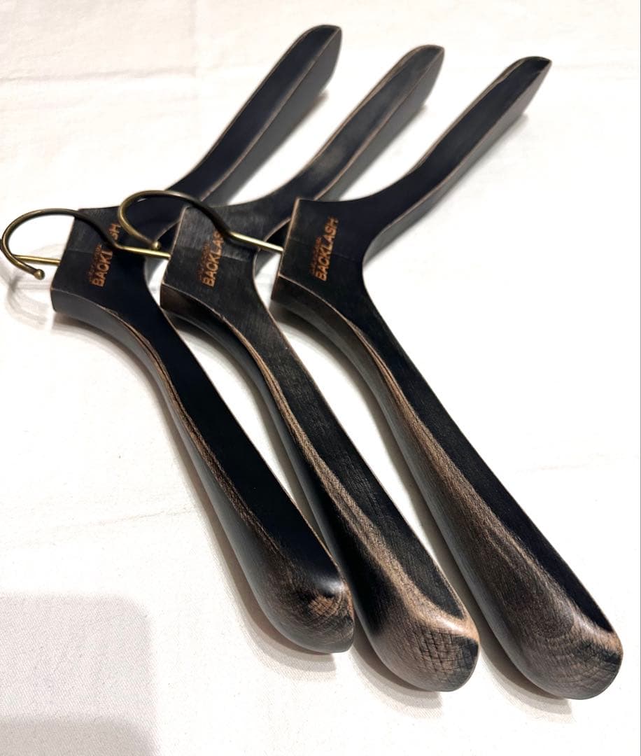 限定BACKLASH木製ハンガー3本セット/バックラッシュレザーライダース革