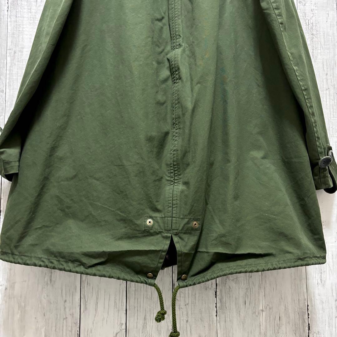 MUVEIL アクリル刺繍モッズコート　ブルーフォックスファー　フード　38