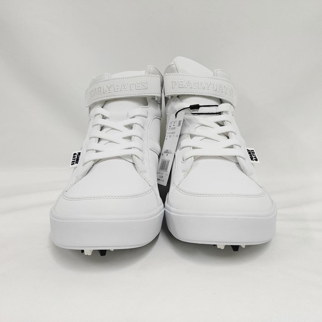 ○★新品 未使用 パーリーゲイツ ミドルカット ゴルフシューズ ホワイト25.5