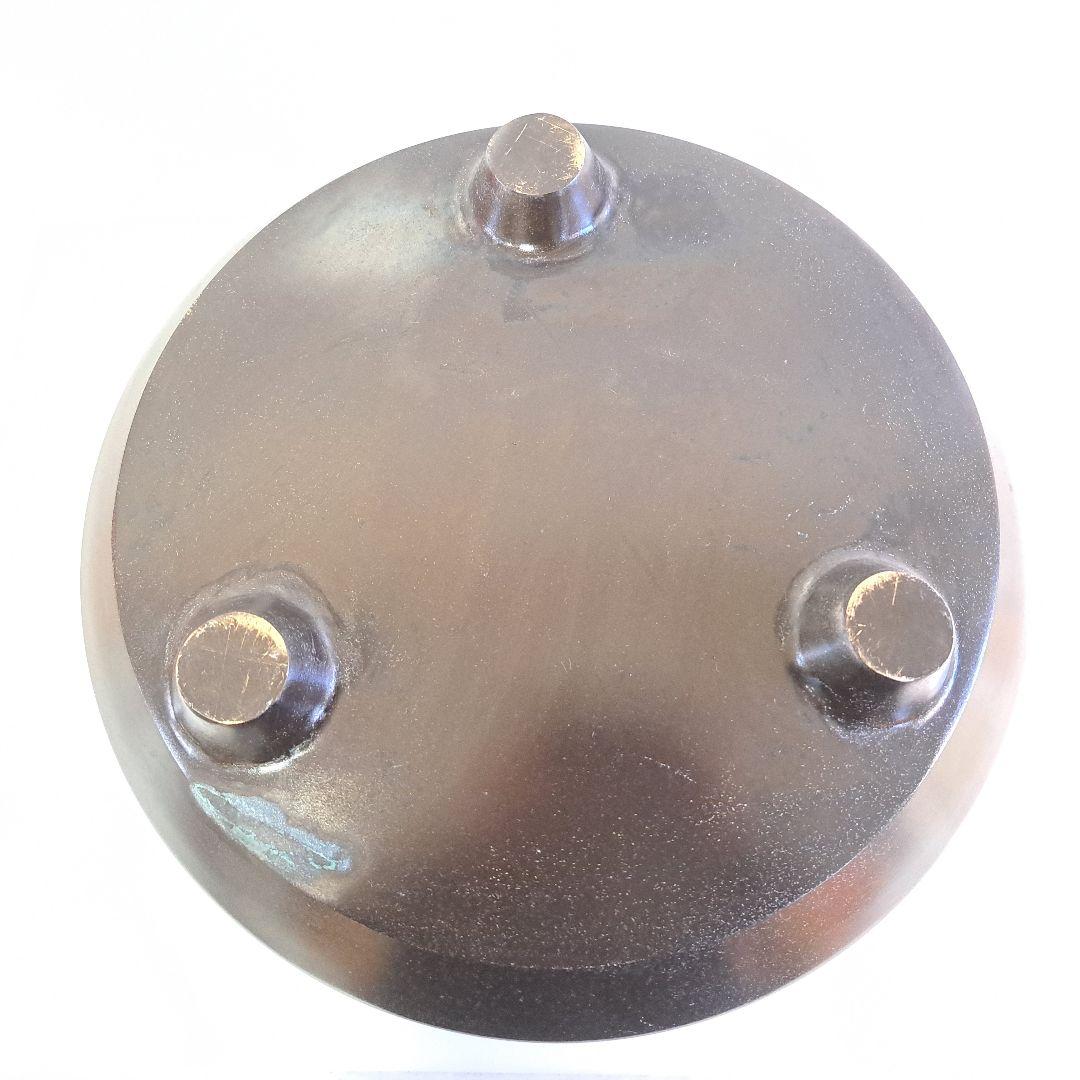 茶道具 面取風炉 唐銅製 風炉釜 L138