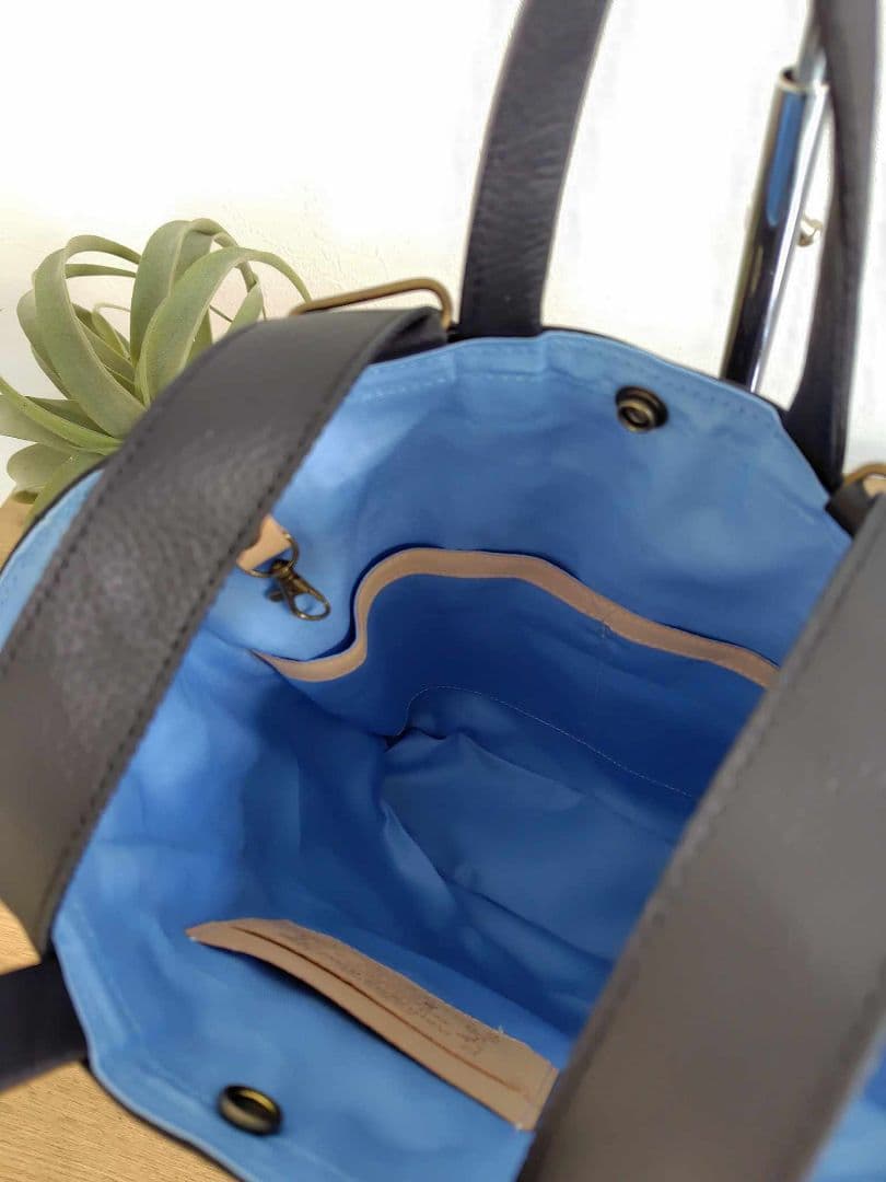 ミナペルホネン/2025tambourineタンバリンブルー/A４トートリュック