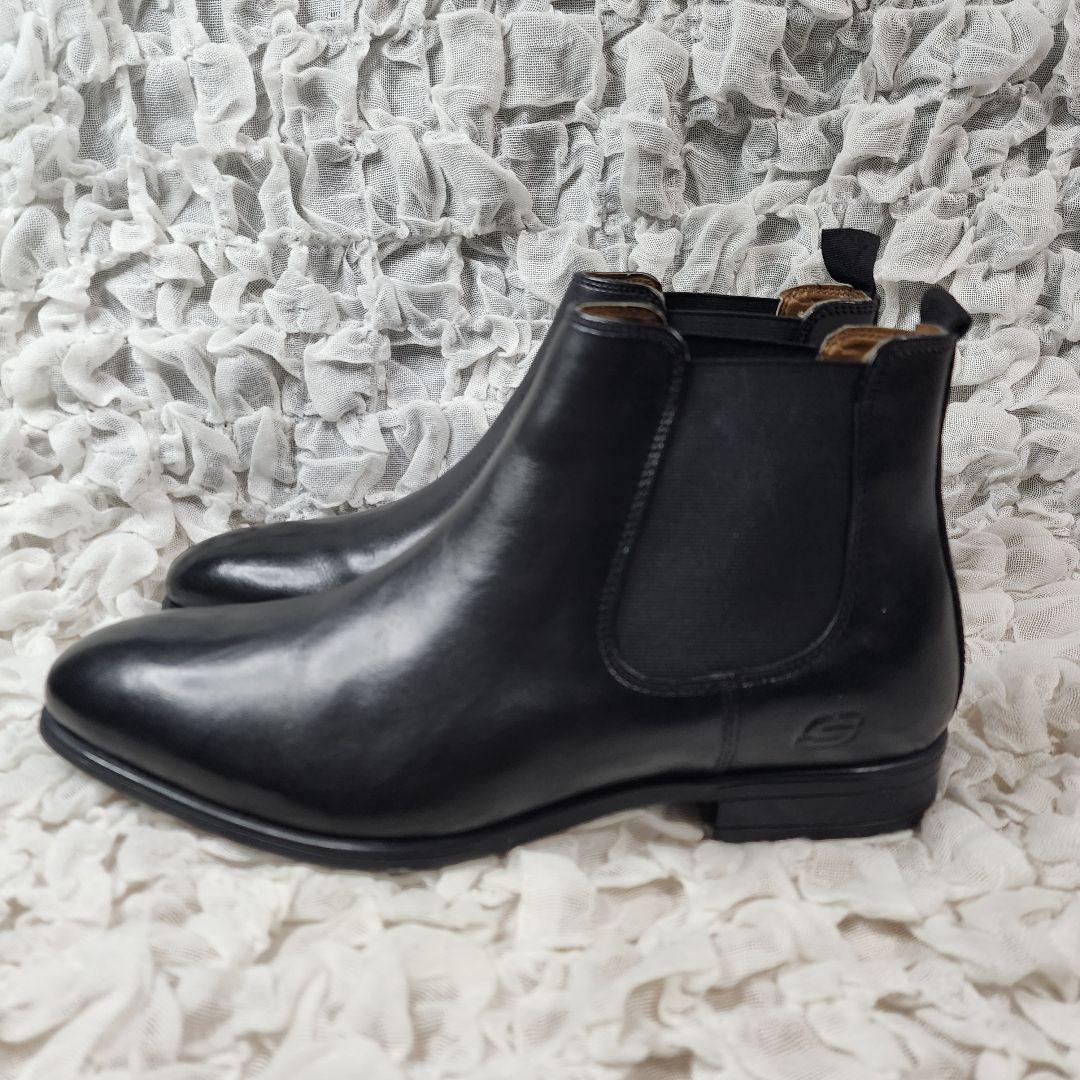 ガレ海未使用 スケッチャーズ ミラー ボリス サイドゴア レザー ブーツ