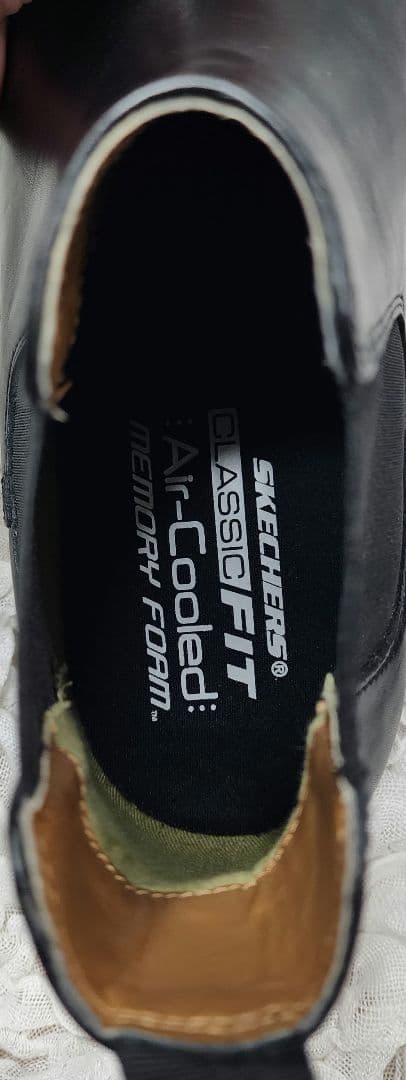 ガレ海未使用 スケッチャーズ ミラー ボリス サイドゴア レザー ブーツ