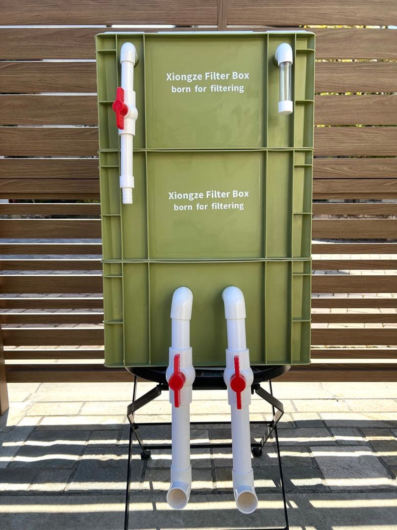 三段式万能濾過器装置　水槽池濾過層濾過飼育 外部フィルター