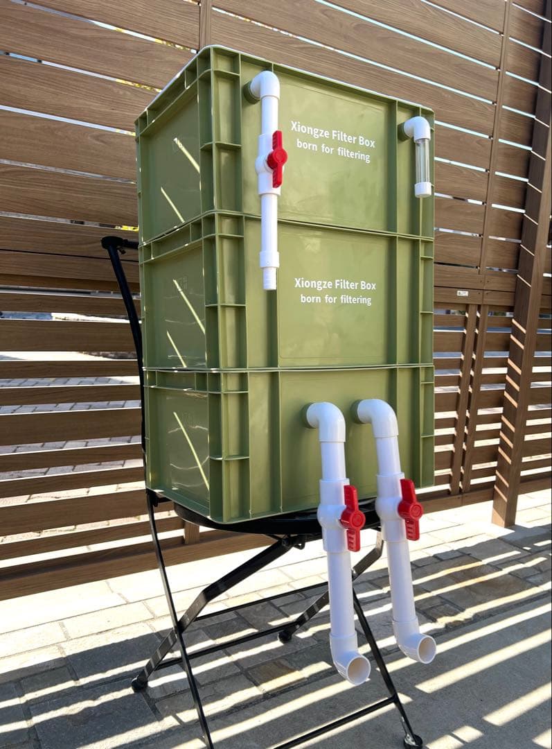 三段式万能濾過器装置　水槽池濾過層濾過飼育 外部フィルター