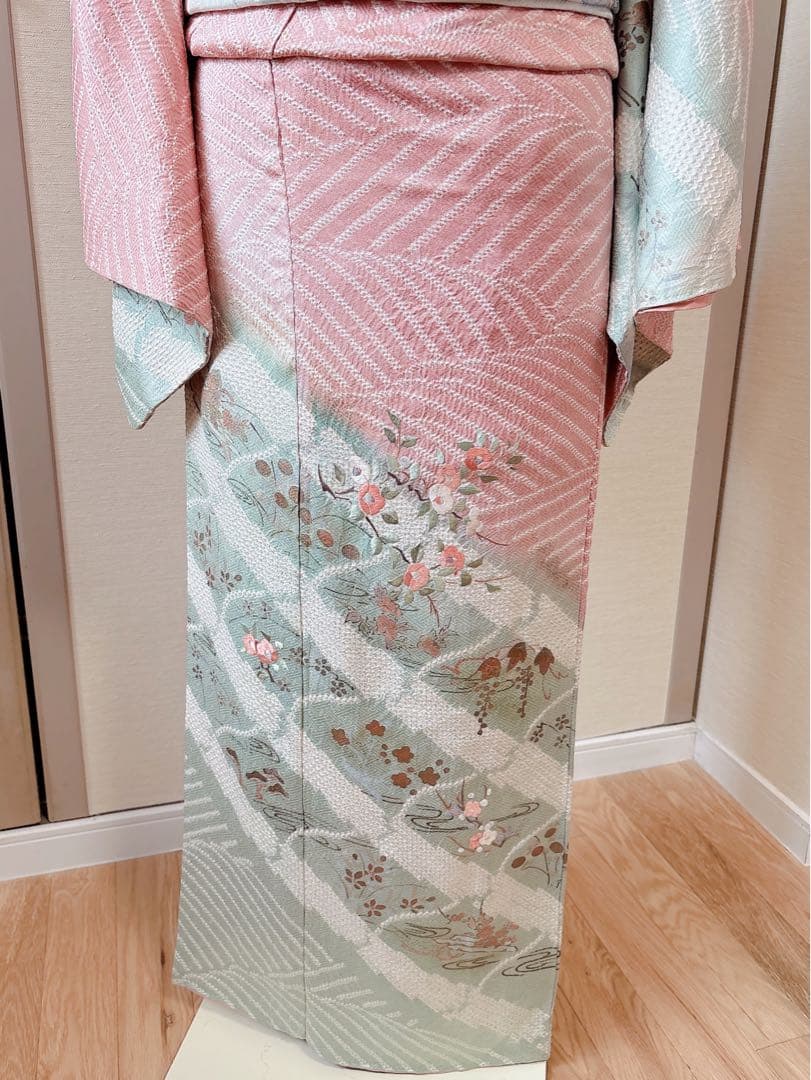 訪問着　フルセット　裄68 絞り　卒業式　入学式　礼装　袋帯 S M