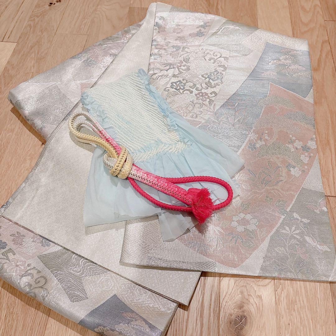 訪問着　フルセット　裄68 絞り　卒業式　入学式　礼装　袋帯 S M