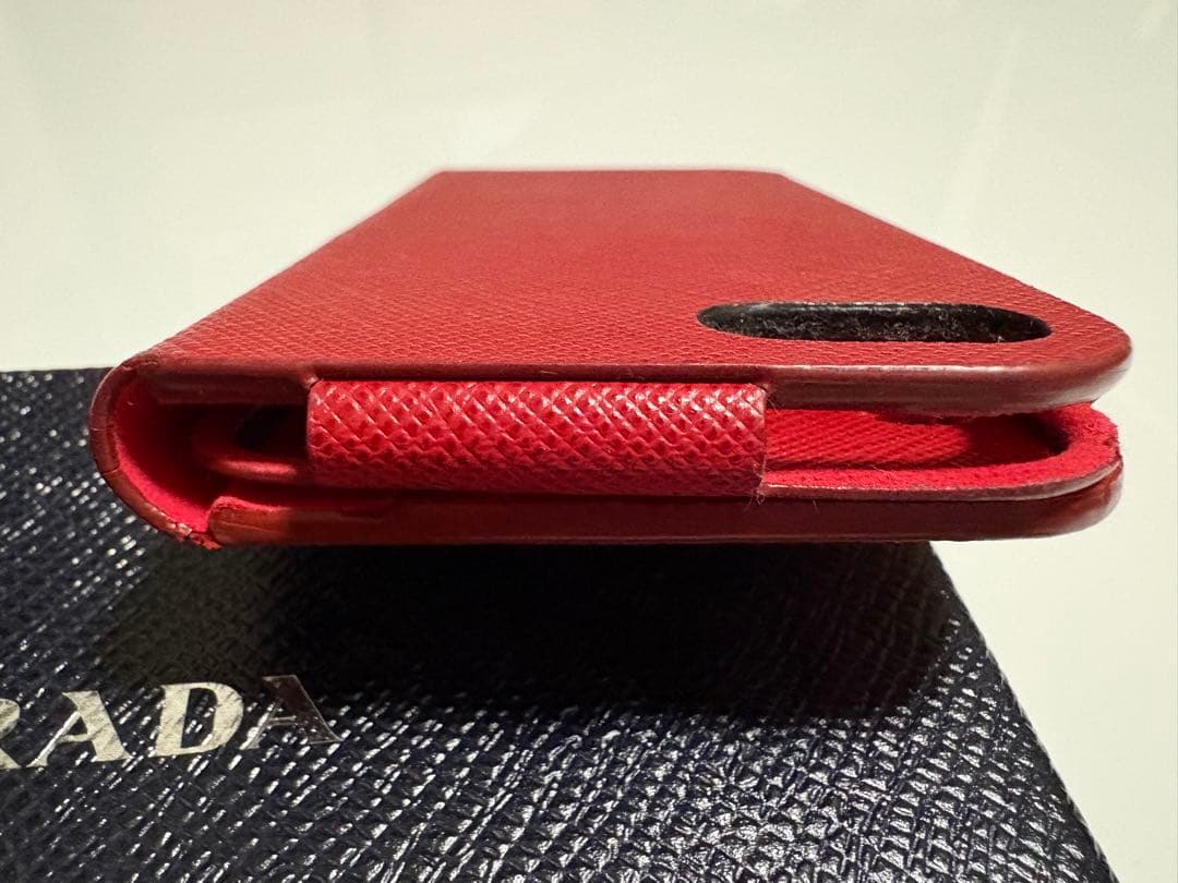 PRADA iPhoneケース SE対応 手帳タイプ RED