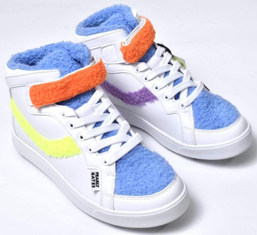 未使用4.1万 パーリーゲイツ ミドルカット ボア ゴルフシューズ 24cm