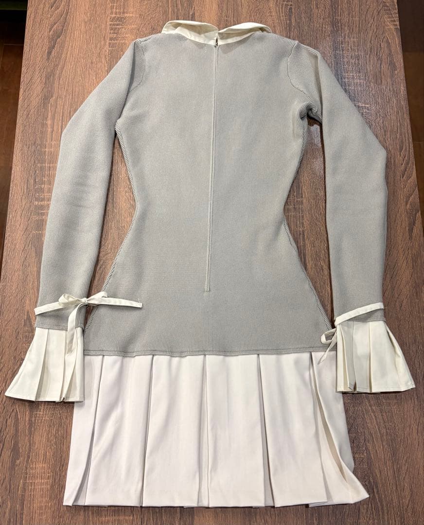 Darich シャツドッキングプリーツミニワンピース グレー GRY FL