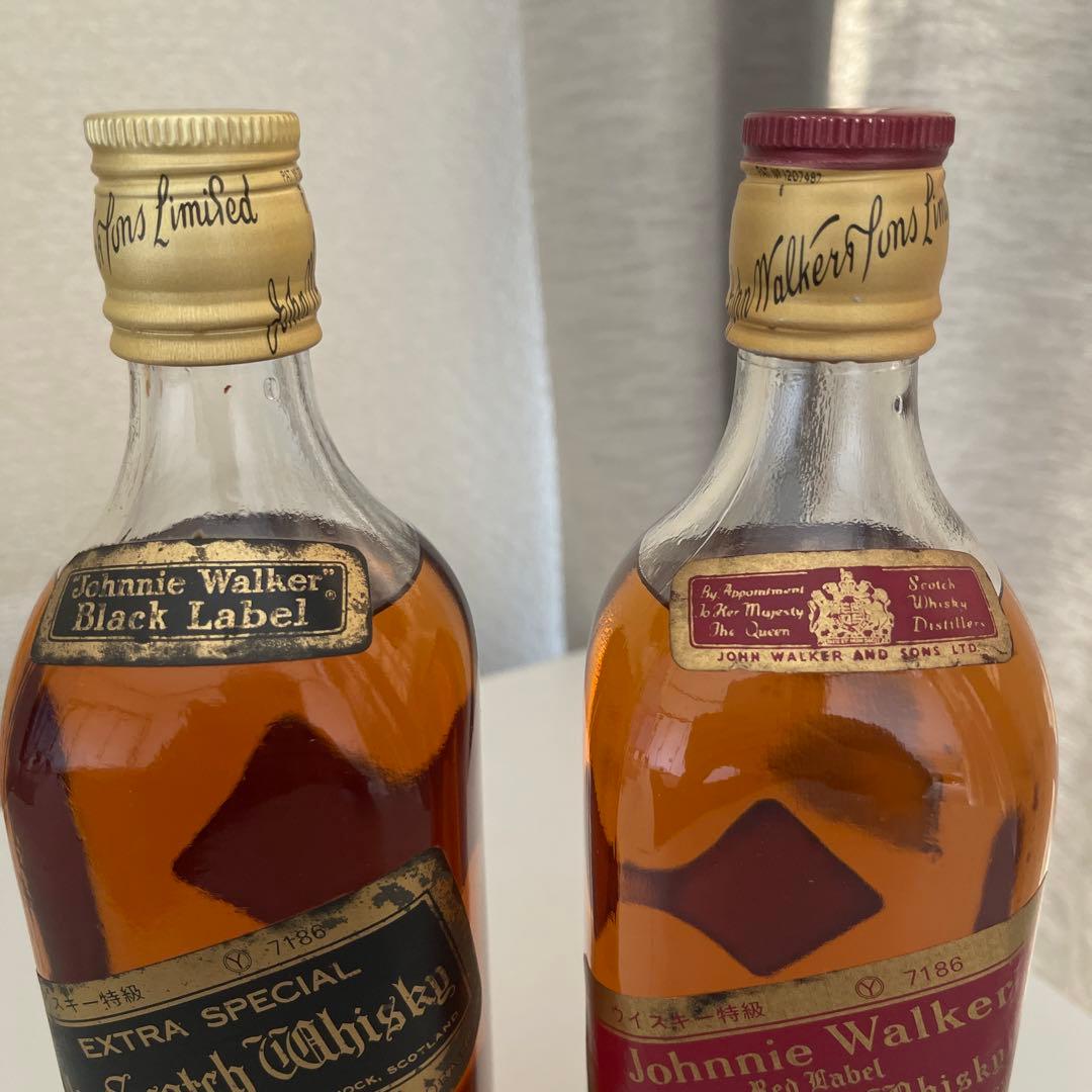 Johnnie Walker ブラック　レッド　70年代 白紋章　特級