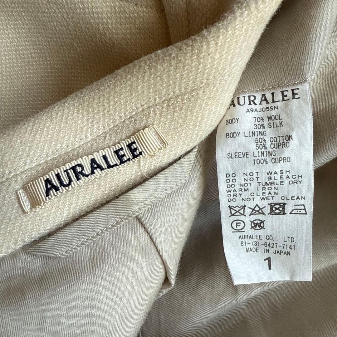 ジャケット・アウター AURALEE WOOL SILK MELTON HALF COAT