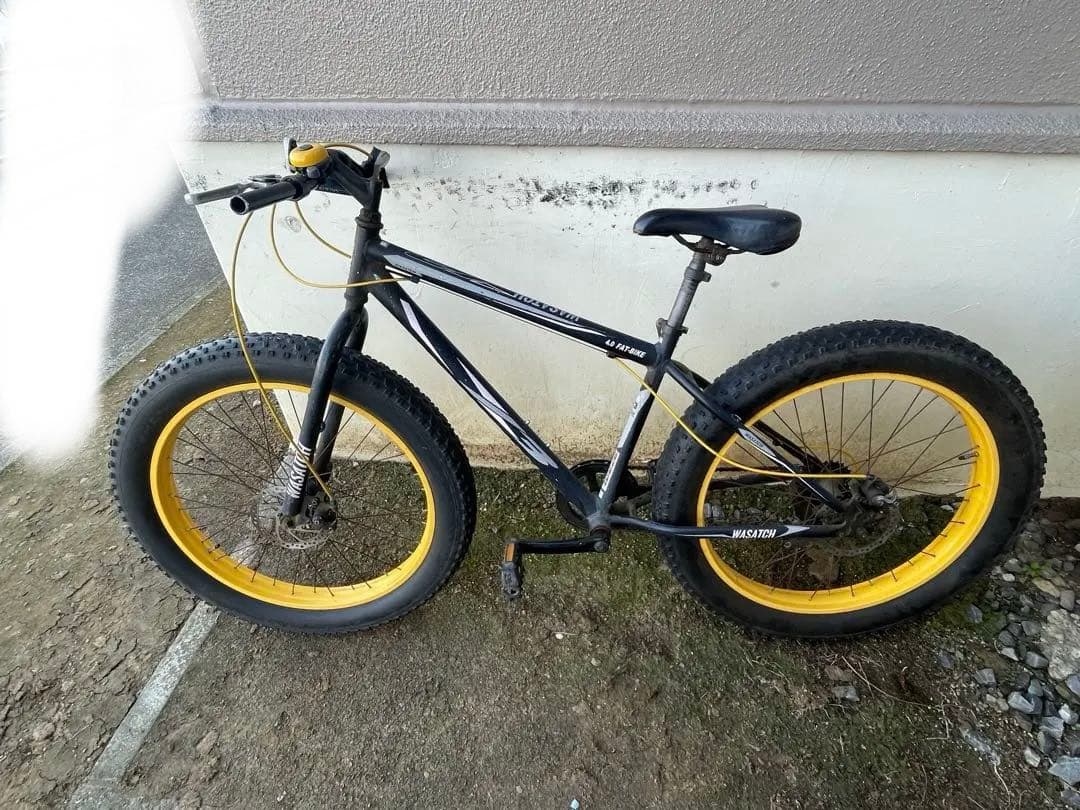 ファットバイク 7段変速 黒/黄色