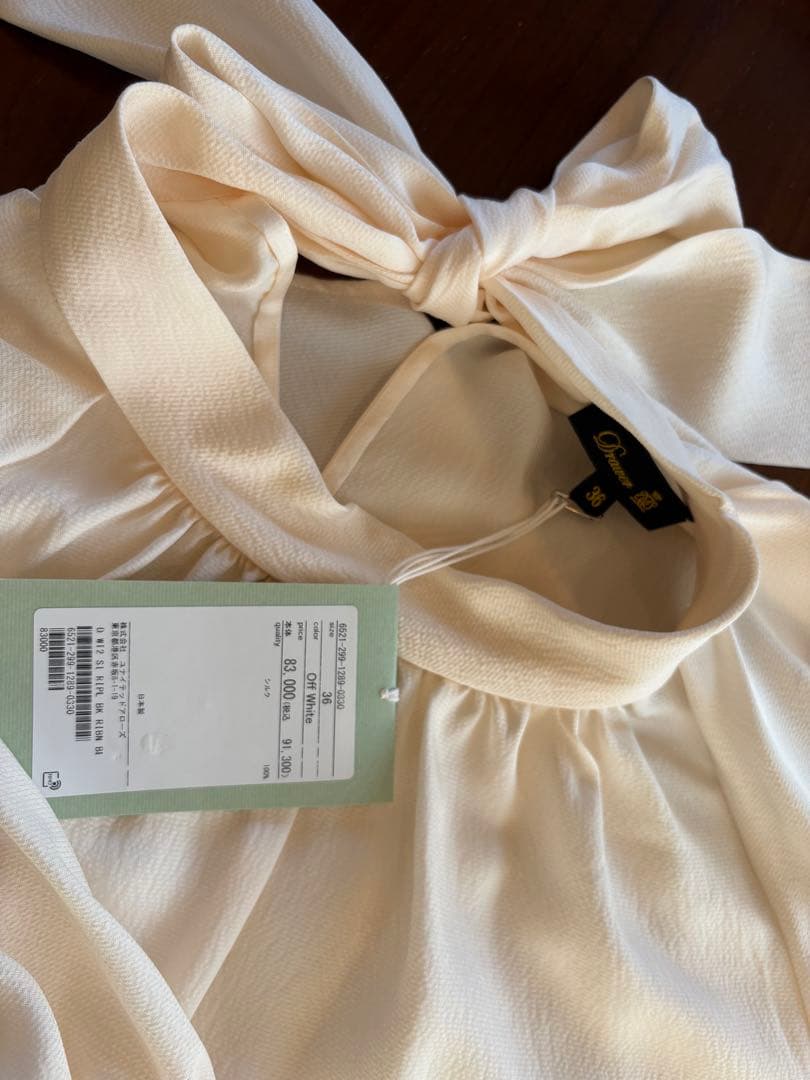 新品未使用タグ付drawerバックリボンブラウスblaminkボウタイブラウス