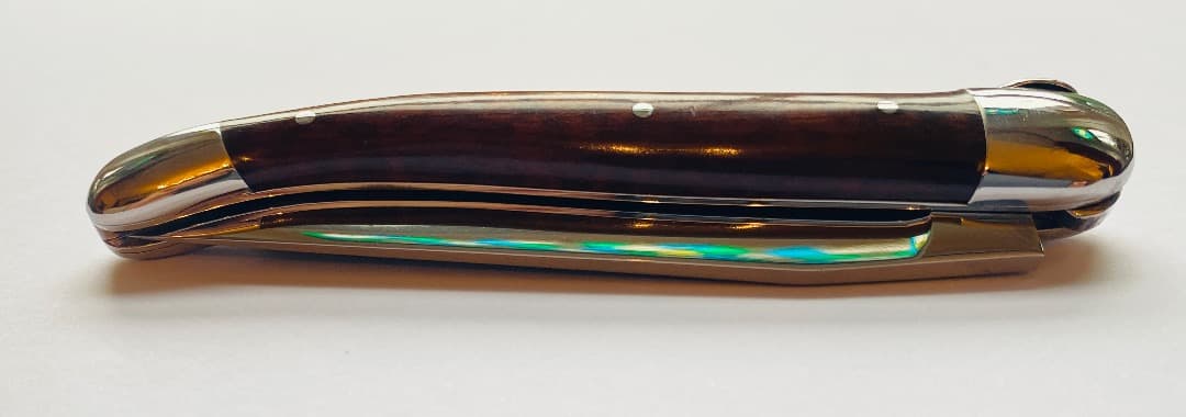 ライヨール ラギオール LOGマーク付 フォールディングナイフ 折りたたみ 茶色