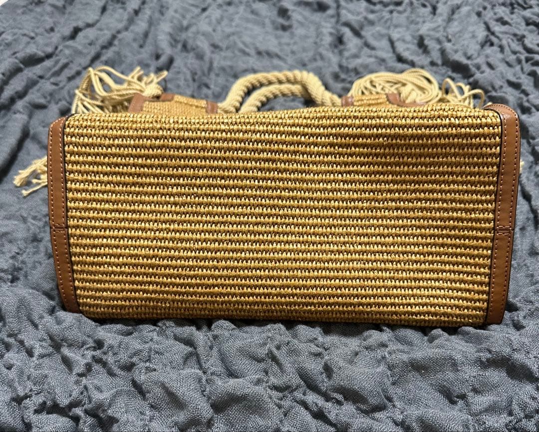 MARNI マルニ ロープハンドル ラフィア かごバッグ　タッセル