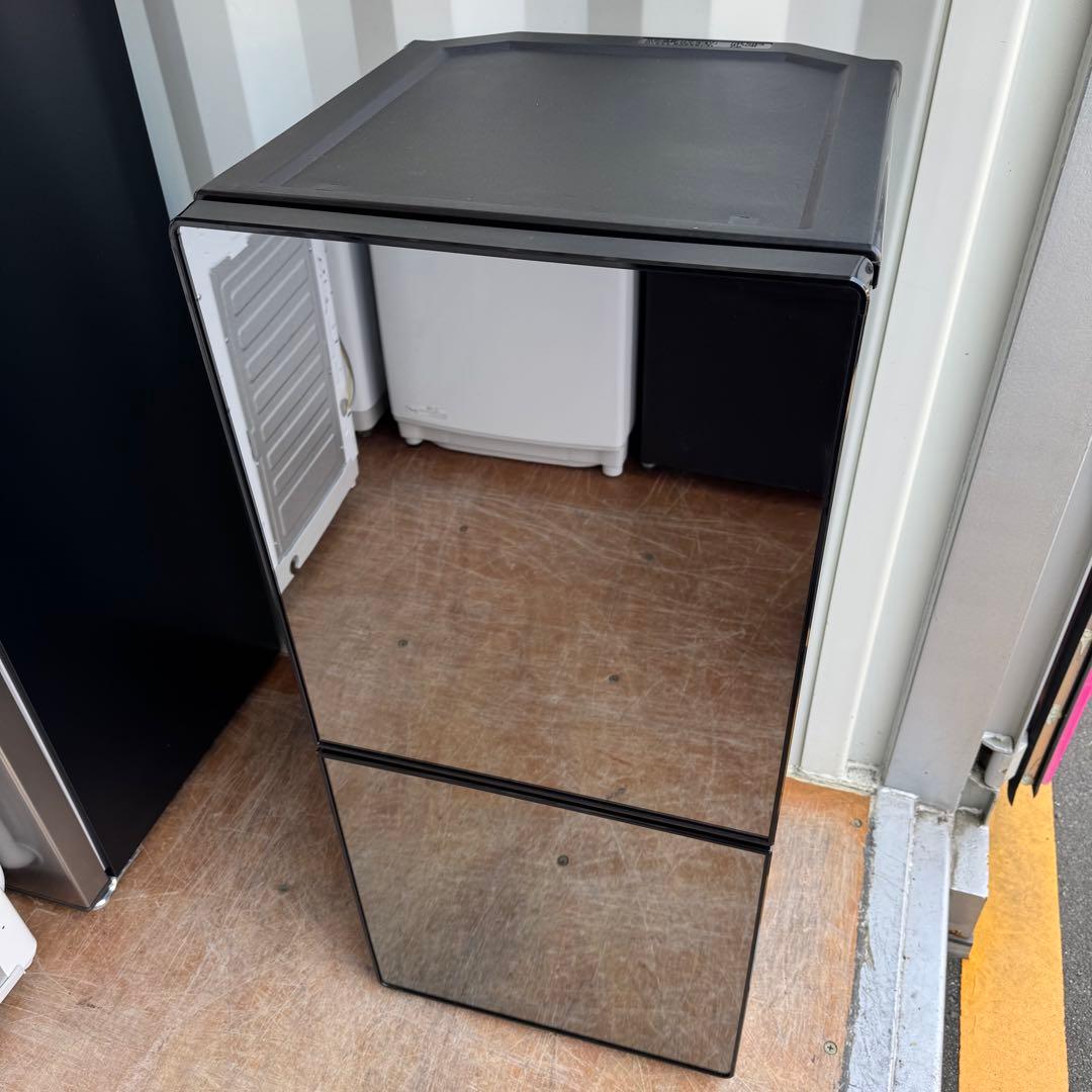 C7428★2020年製美品★ツインバード　冷蔵庫　ミラーブラック　鏡