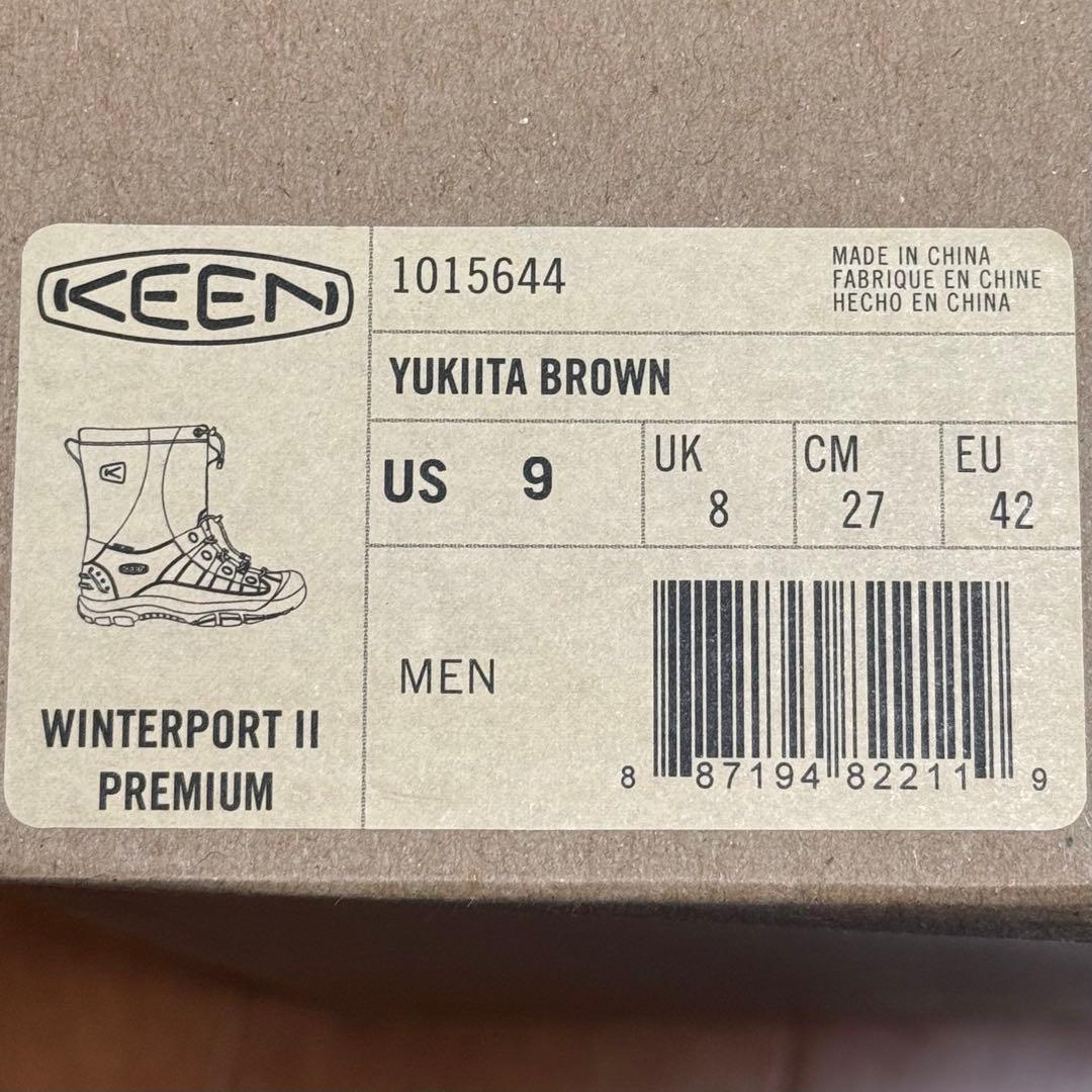 靴 KEEN Winterport2 PREMIUM 27 YUKIITABROWN