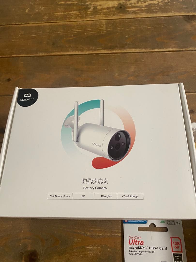 COOAU 防犯カメラ　取り付け金具　microSD128GB すぐに取付可能！