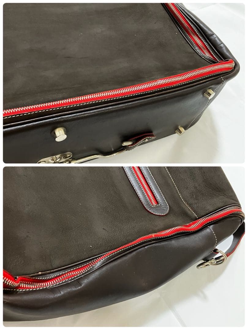 希少Ferrariフェラーリ本革レザートラベルバッグ　ガーメントバッグ2way