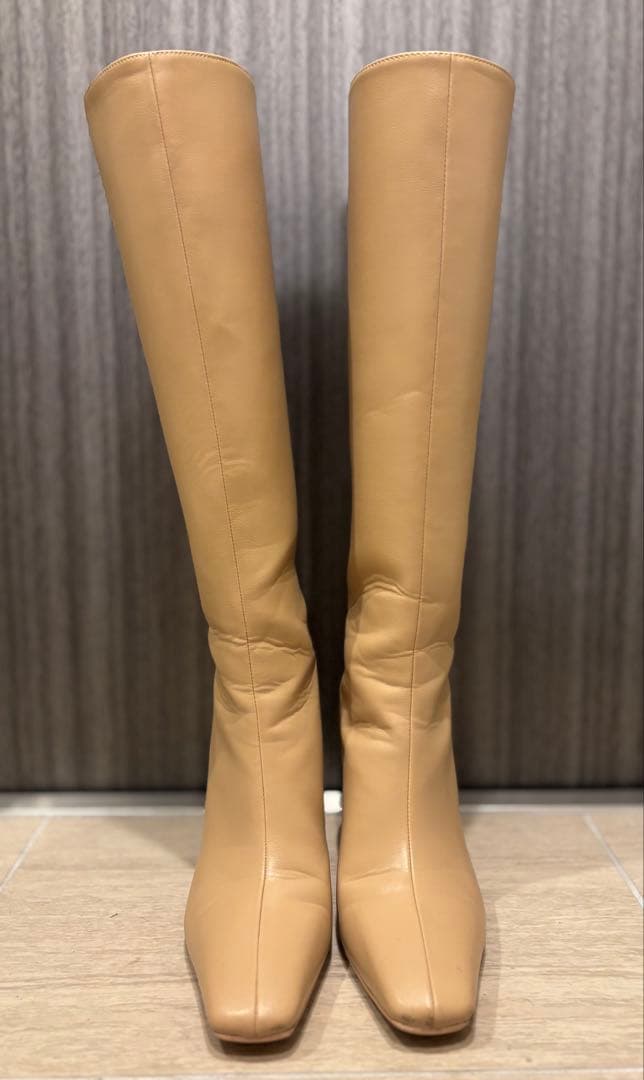 polaura ロングブーツ　ベージュ　Mサイズ