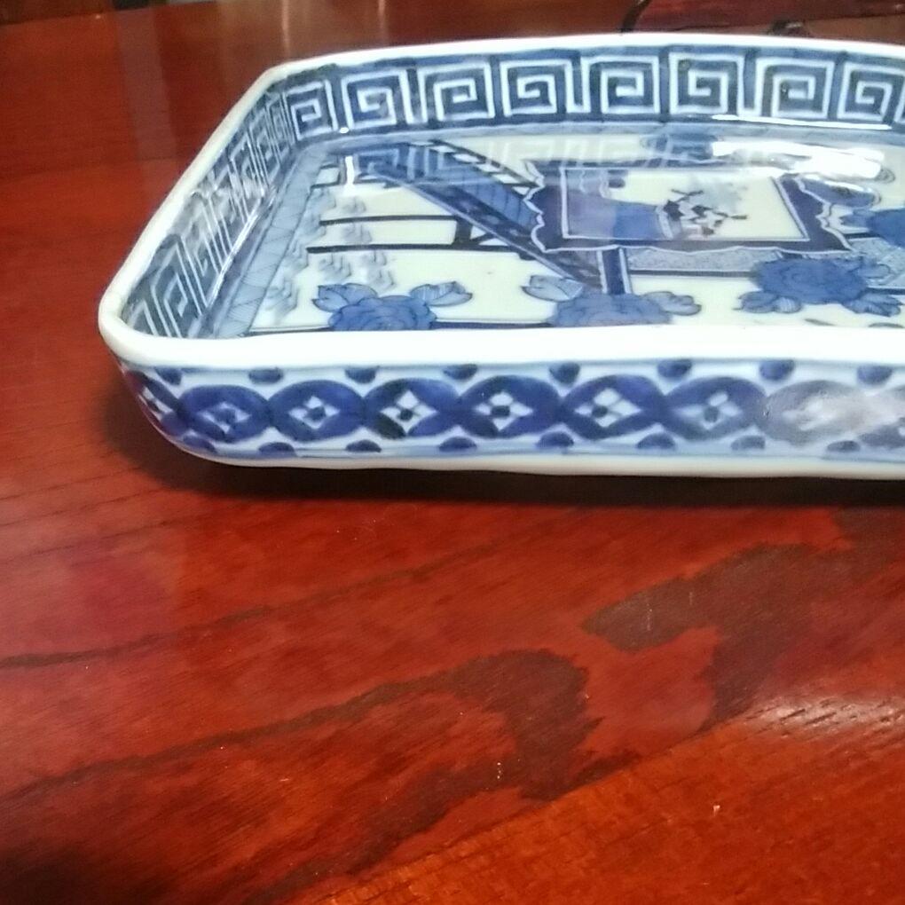 282  古伊万里　染付　角皿