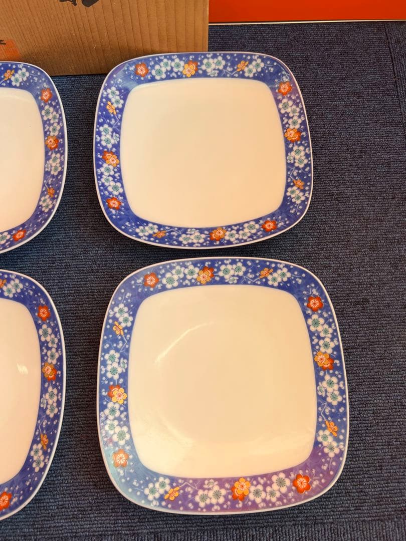 1267  香蘭社　花柄　皿　5客　未使用