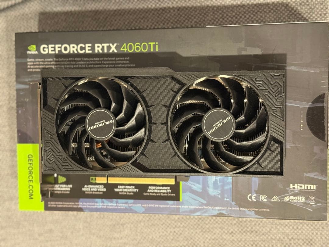 グラフィックボード・グラボ・ビデオカード GALAKURO GeForce RTX 4060 Ti 8GB OC