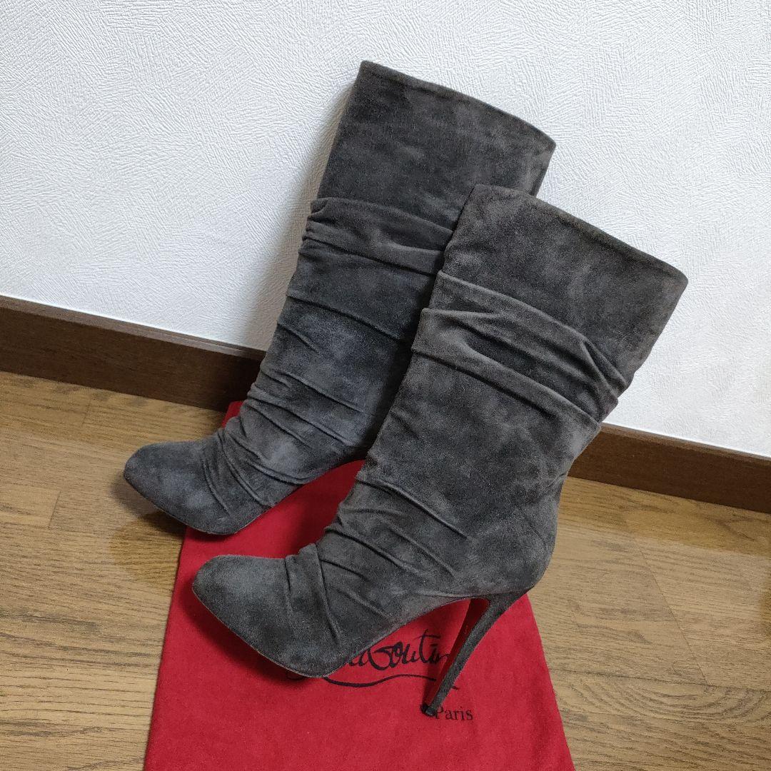 Christian Louboutin ロングブーツ　スウェット　38 1/2