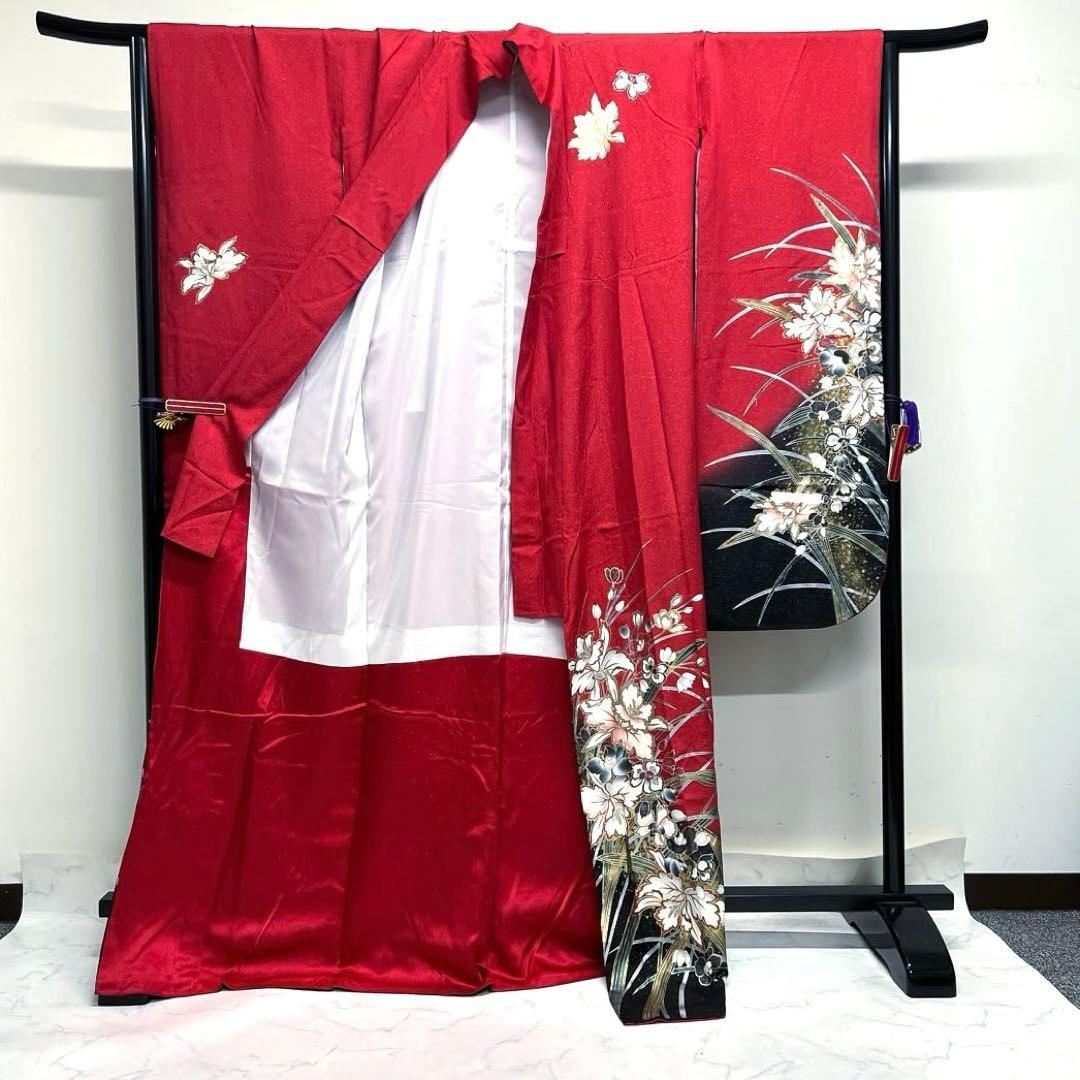 振袖　金彩　金通し　花模様　グラデーション　晴れの日　成人式　着物　039k