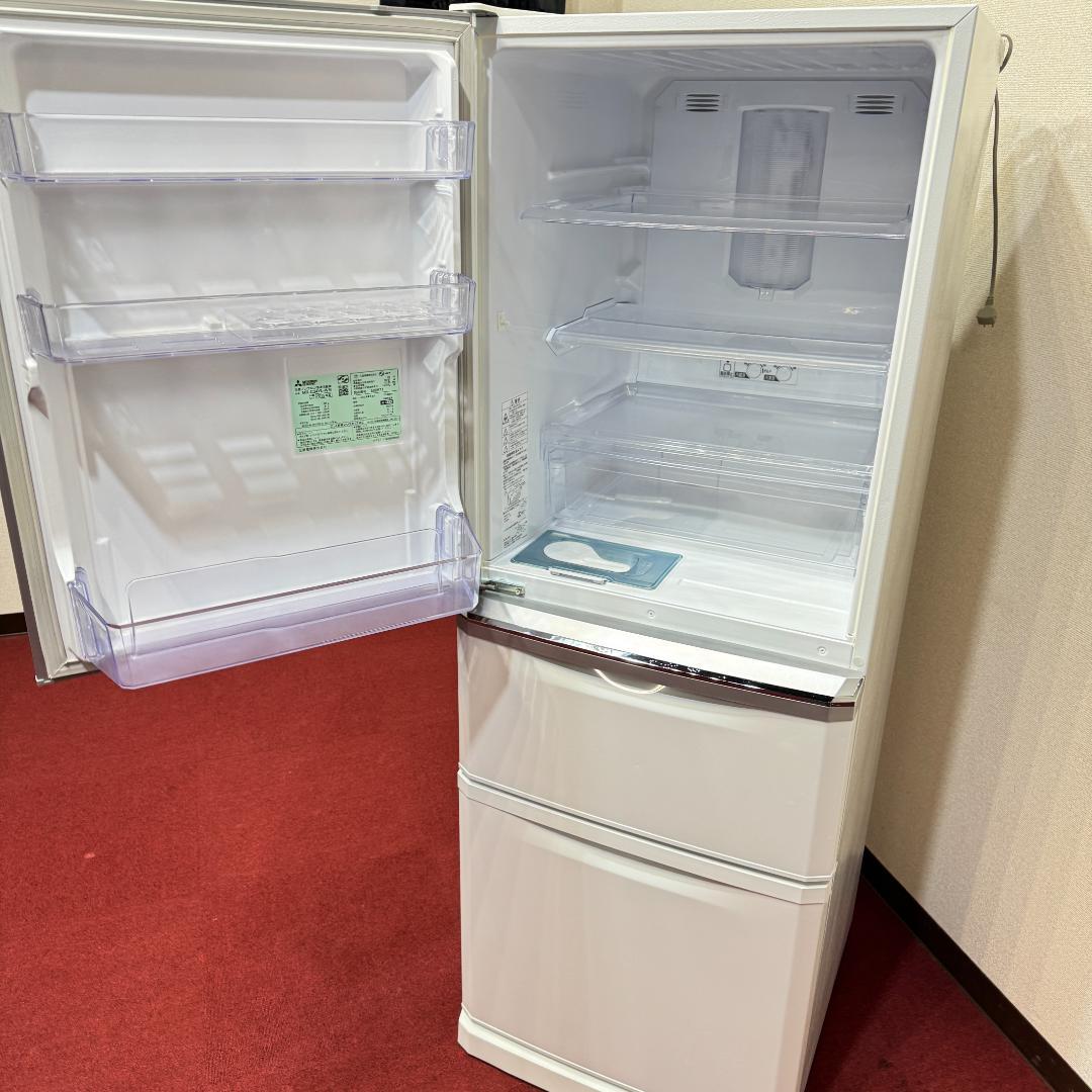 東京23区送料無料　美品三菱　3ドア冷蔵庫　335L　製氷機有　MR-C34YL