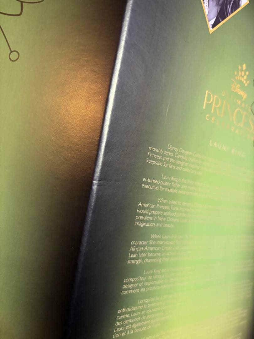 ディズニーストア　デザイナー　人形　ドール　ティアナ　プリンセスと魔法のキス