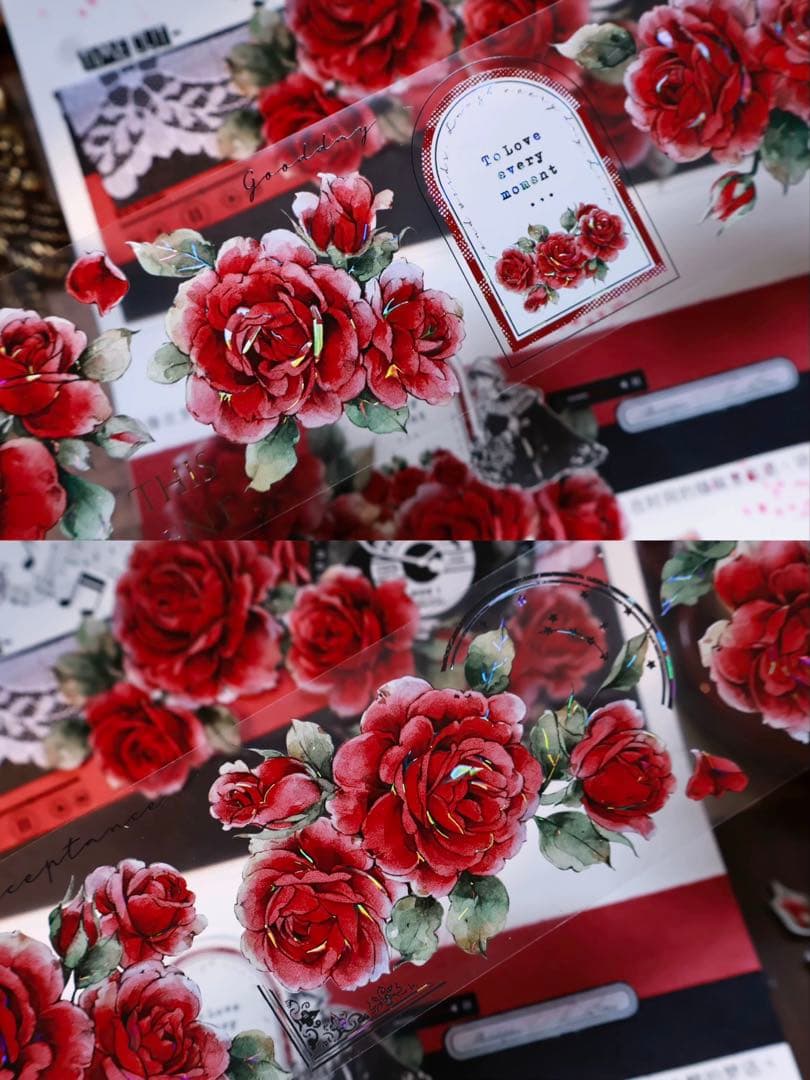 壹洱原创《旧日红笺》海外マスキングテープ　マステ 【2563】