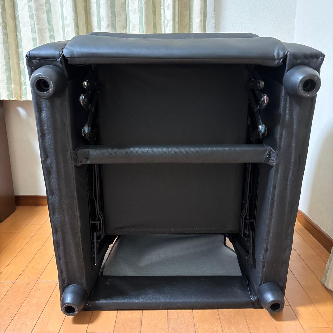 【 直接引取希望 】リクライニングチェアー 1人用 ブラック 合成皮革