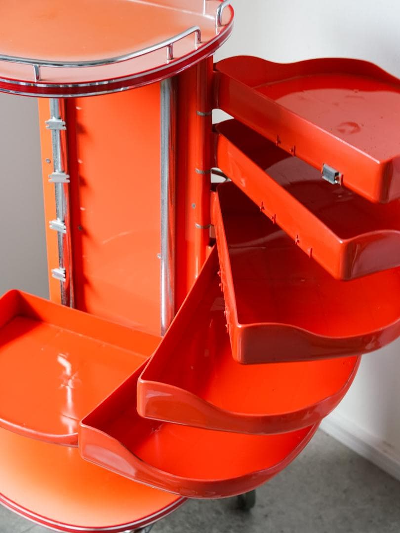 70's vintage スペースエイジ ツールワゴン シェルフ ポストモダン