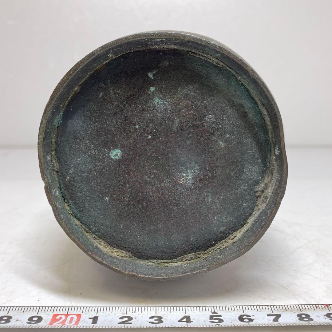 古銅 燭台 高さ約14.5cm 重さ553g 東T8-0207