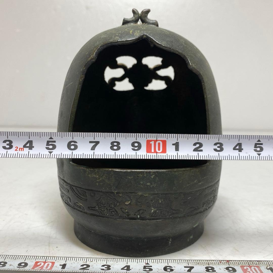 古銅 燭台 高さ約14.5cm 重さ553g 東T8-0207