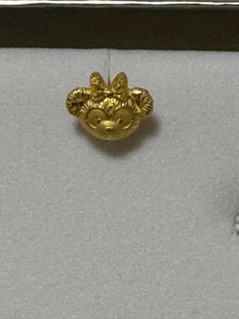 香港ディズニーランド限定純金CHOWTAI FOOKシェリーメイピアス片耳用