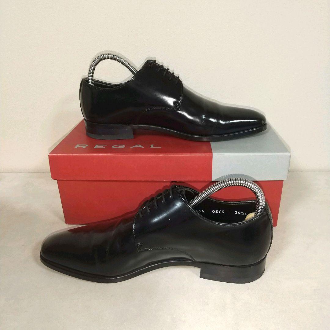 極美品　REGAL　24．5　051S ストレートチップ　ドレスシューズ　黒