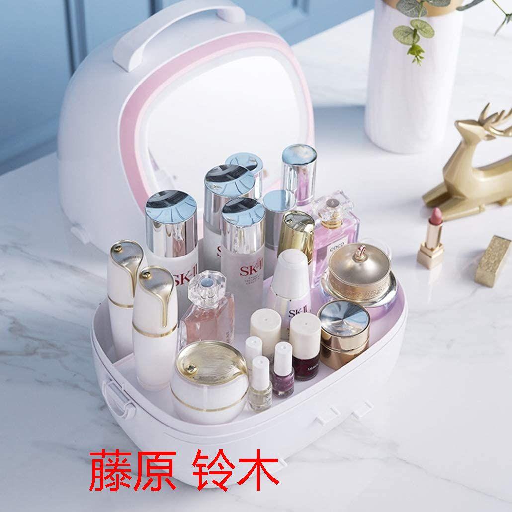 化粧品収納ボックス コスメボックス化粧鏡付きメイクケース ポータブル 引き出!