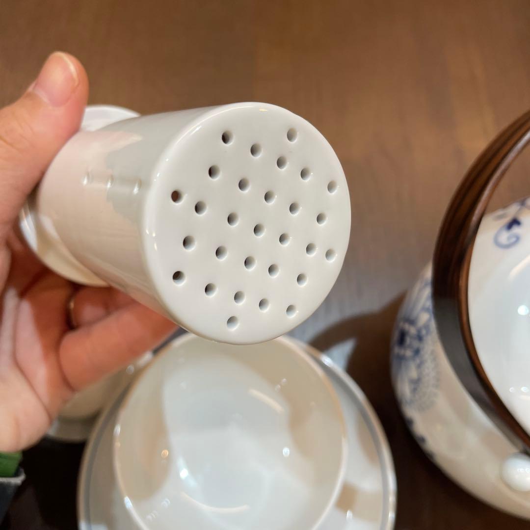 マイセン　ブルーオーキッド茶器急須セット