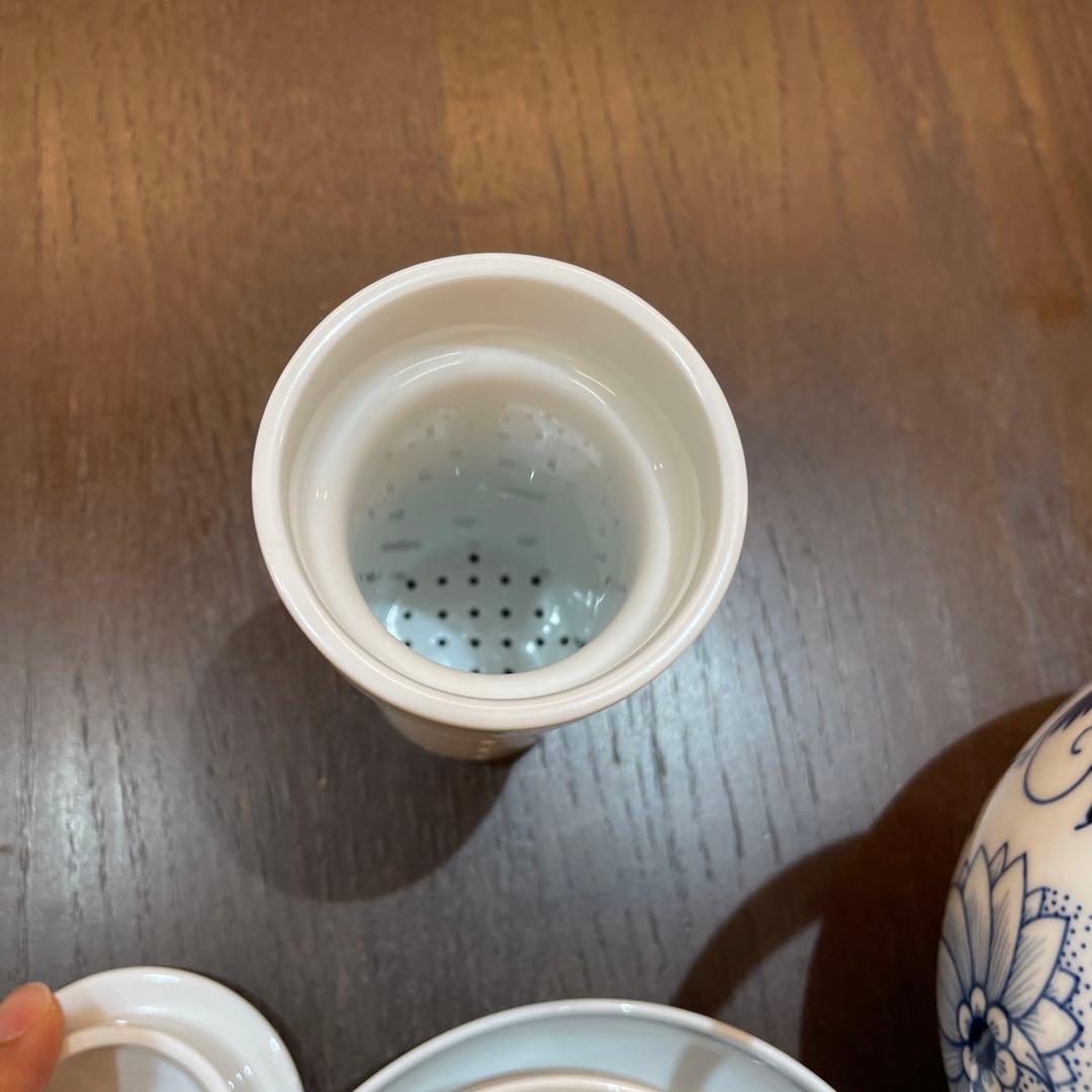 マイセン　ブルーオーキッド茶器急須セット